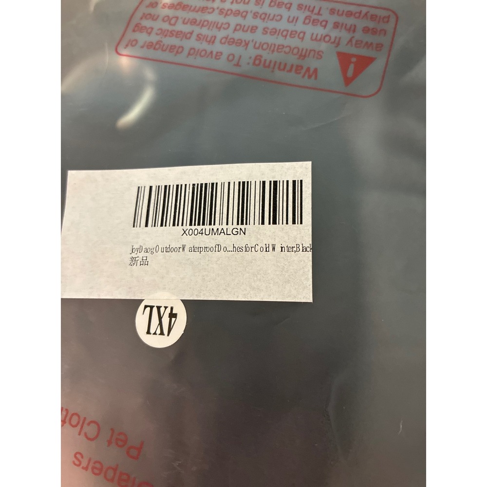 JoyDaog 4XL Winter Dog Jacket Waterproof Reflective Fleece Lined Harness Black - Picture 8 of 9